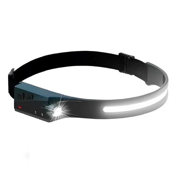 Imagem de Lanterna de Cabeça Mais Inteligente 5Modos de Iluminação e Sensor de Acendimento