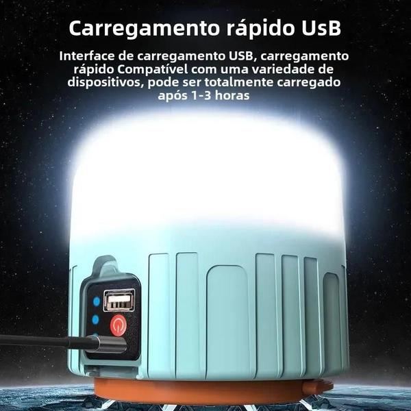 Imagem de Lanterna de Camping LED Solar Recarregável - Alta Potência e Portátil