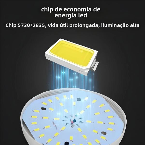 Imagem de Lanterna De Emergência Portátil Recarregável Com Luz LED Para Acampamento 60W 80W Com Gancho Para