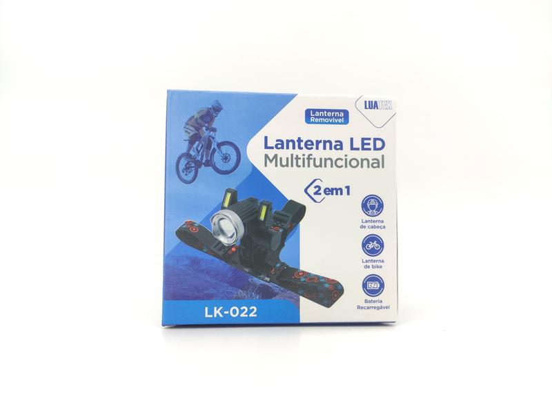 Imagem de Lanterna De Led 2 In 1 Bike Bicicleta Luatek Lk-022 Cabeça