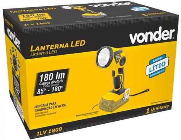 Imagem de Lanterna de LED, bateria intercambiável de 18 V, sem bateria e sem carregador, ILV 1809 VONDER60.04.180.900