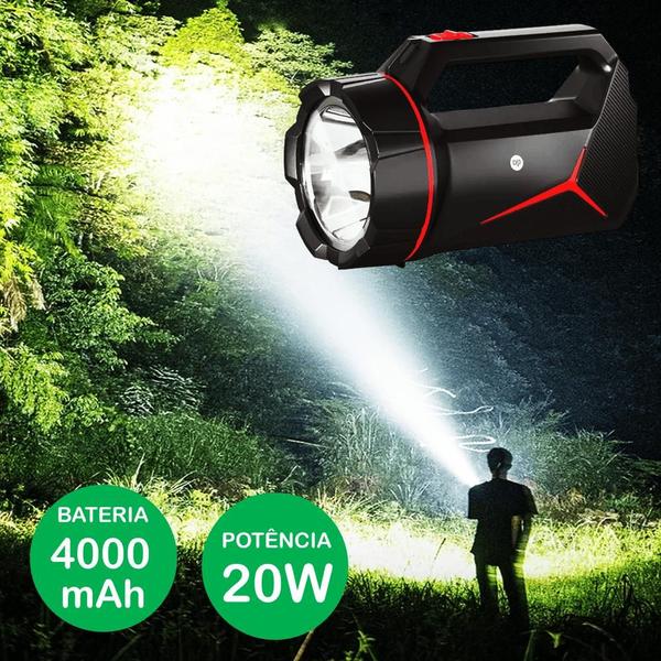 Imagem de Lanterna de Mão LED Recarregável 20W Versatilidade e Potência DP771