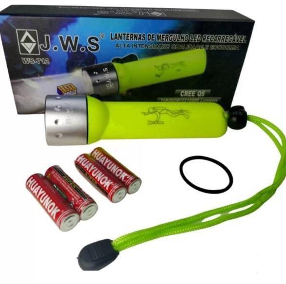 Imagem de Lanterna De Mergulho Jws-712 Led Cree Q5 Prova D Água