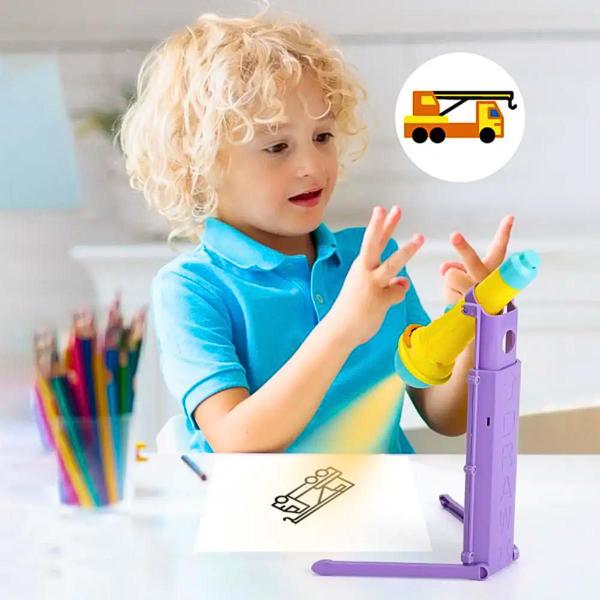 Imagem de Lanterna De Projeção Rosa para Desenhar Brinquedo Educativo 