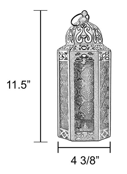 Imagem de Lanterna de Vela Marroquina Dourada em Vidro Transparente