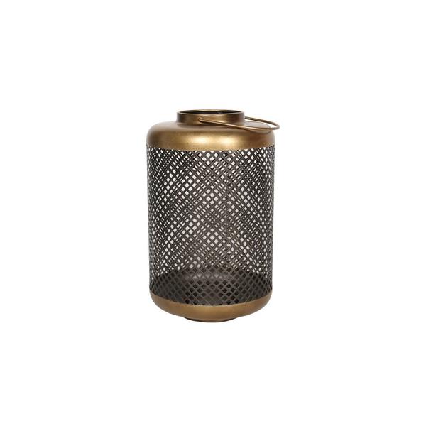 Lanterna Decorativa de Metal Preto e Dourado 32cm VE0118 BTC Imagem de Lanterna Decorativa de Metal Preto e Dourado 32cm VE0118 BTC