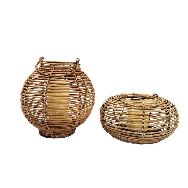 Imagem de Lanterna Decorativa Marroquina De Rattan Style Kit 2Pc