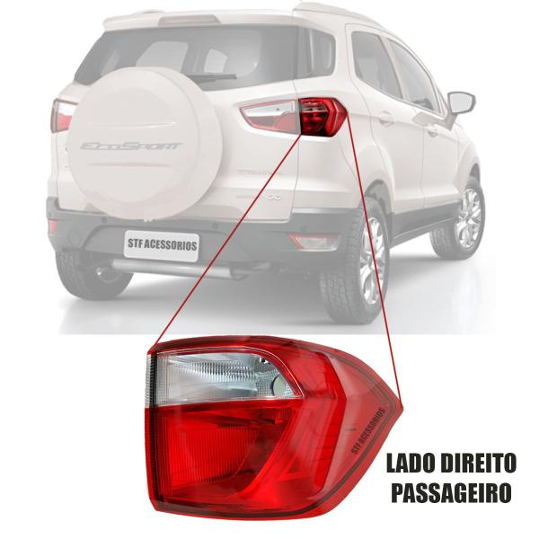 Imagem de Lanterna Ecosport Canto 2013 2014 2015 2016 2021 Acrílico Ld