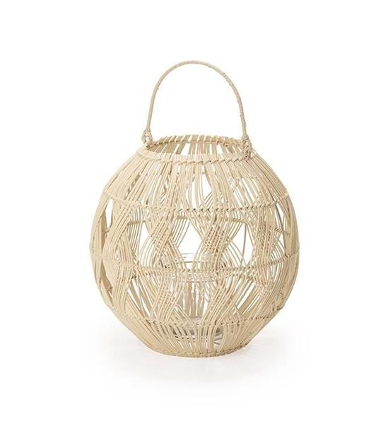 Imagem de Lanterna em rattan redonda decorativa p