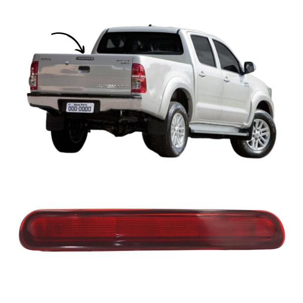 Imagem de Lanterna Freio Brake Light Hilux 2005 A 2015 Vermelho Com Chicote e Soquete