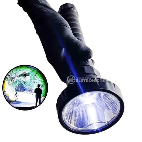 Lanterna Grande Super LED Holofote Recarregável 1600A Bivolt DP959C - Luatek DP Imagem de Lanterna Grande Super LED Holofote Recarregável 1600A Bivolt DP959C
