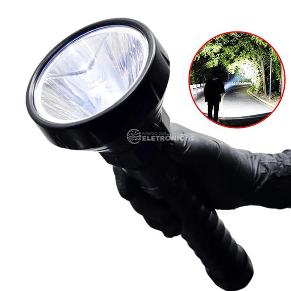 Lanterna Grande Super LED Holofote Recarregável 1600A Bivolt DP959C - Luatek DP Imagem de Lanterna Grande Super LED Holofote Recarregável 1600A Bivolt DP959C