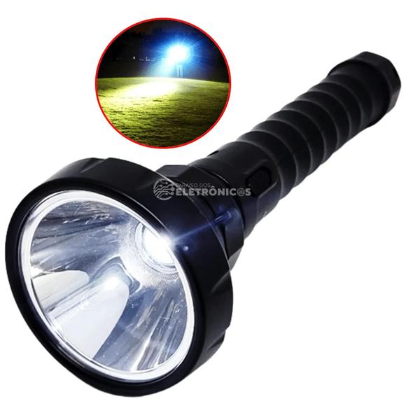 Lanterna Grande Super LED Holofote Recarregável 1600A Bivolt DP959C - Luatek DP Imagem de Lanterna Grande Super LED Holofote Recarregável 1600A Bivolt DP959C