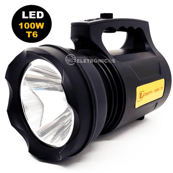 Imagem de Lanterna Holofote 100w Led Cree T6 Alcance de Visão Noturna Alta Qualidade DY8771