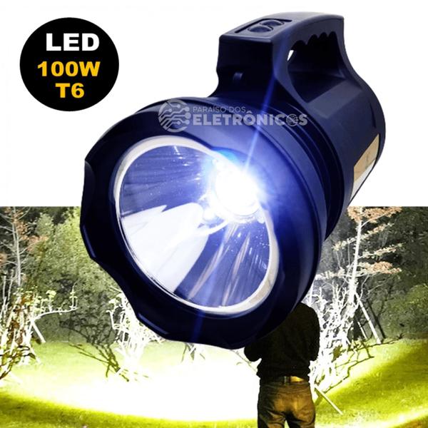 Imagem de Lanterna Holofote 100w Led Cree T6 Alcance de Visão Noturna Alta Qualidade DY8771