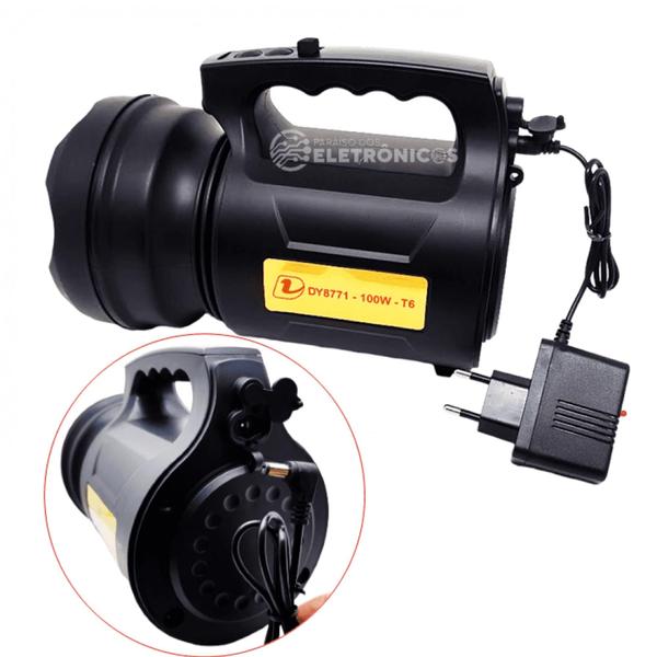 Imagem de Lanterna Holofote 100w Led Cree T6 Ideal Para Emergências  DY8771