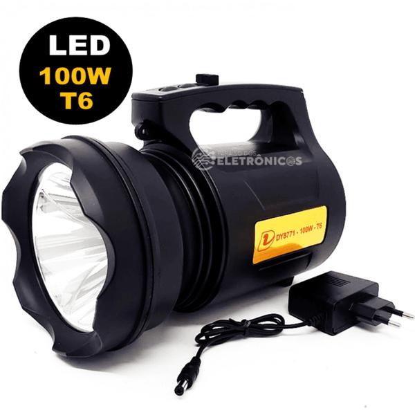 Imagem de Lanterna Holofote 100w Led T6 Potente E Resistente DY8771