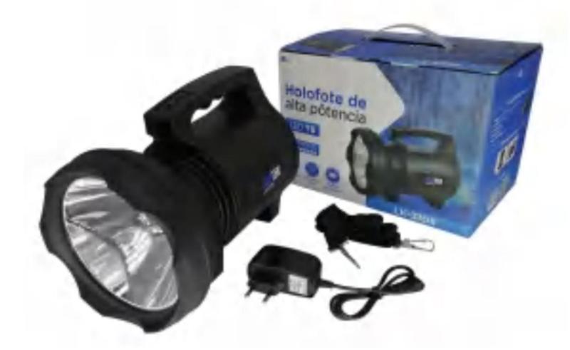 Lanterna Holofote Alcance 5000 M Led Recarregável Bivolt - Gimp Imagem de Lanterna Holofote Alcance 5000 M Led Recarregável Bivolt