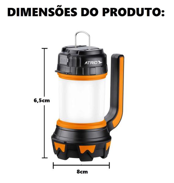 Imagem de Lanterna Holofote LED 400 Lumens com Função Power Bank Para Camping Atrio ES444