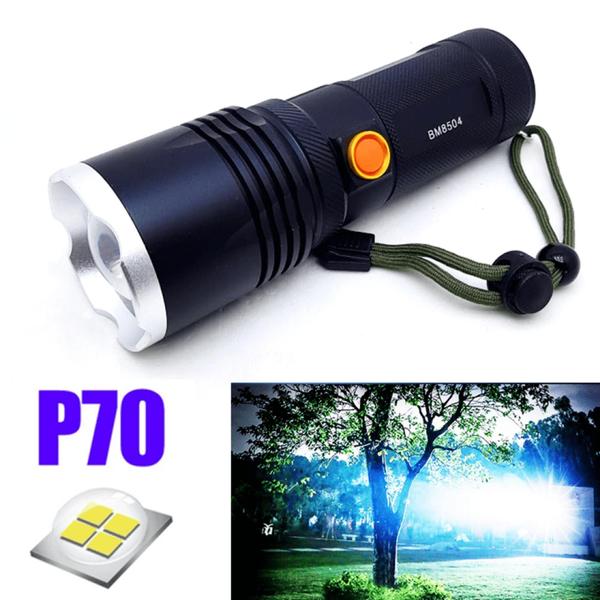 Imagem de Lanterna Holofote Led P70 168000W Ideal Para Emergências Esporte Noturno BM8504