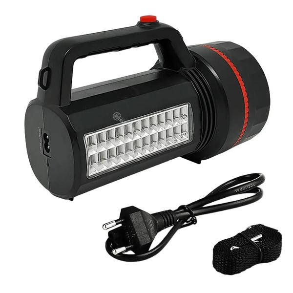 Imagem de Lanterna Holofote LED Super Potente Recarregável Bivolt 100W + 24SMD DP7332A