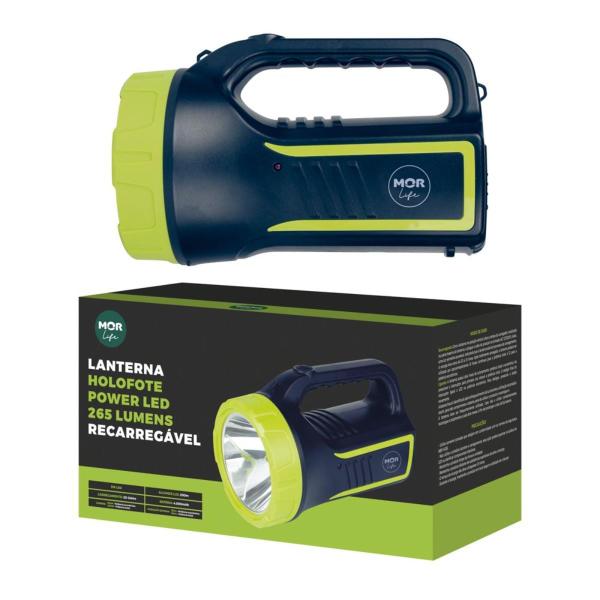 Imagem de Lanterna holofote power led 265 lumens recarregavel bivol luzes brancas em  