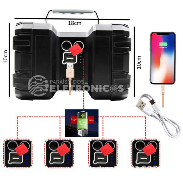 Lanterna Holofote USB com Função Power Bank Econômica LE8306 - Lelong Imagem de Lanterna Holofote USB com Função Power Bank Econômica LE8306