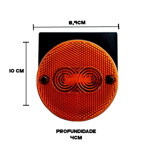 Imagem de Lanterna Lateral 85mm Lantersul Âmbar Com Conector