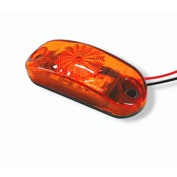 Imagem de Lanterna Lateral Delimitadora LED Âmbar Laranja Bivolt 12V 24V