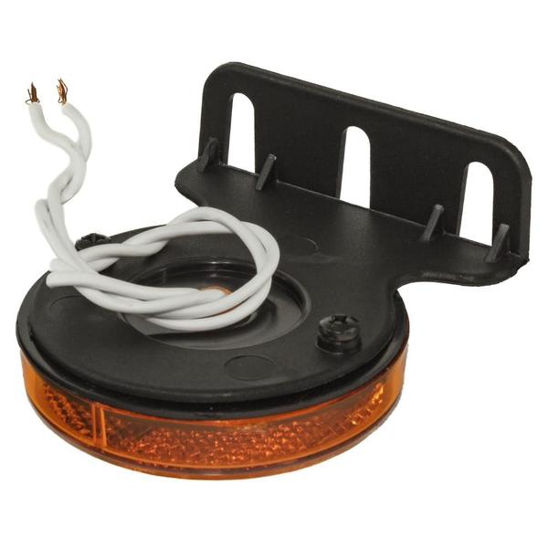 Lanterna Lateral Frontal Redonda Led Laranja Bivolt Modelo Randon 66mm Com Suporte Chicote - GF7.118.10AM - GF Lanternas Imagem de Lanterna Lateral Frontal Redonda Led Laranja Bivolt Modelo Randon 66mm Com Suporte Chicote - GF7.118.10AM