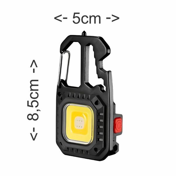 Imagem de Lanterna Led Cob Com Chave Mini Chaveiro Pingente Luz Tática