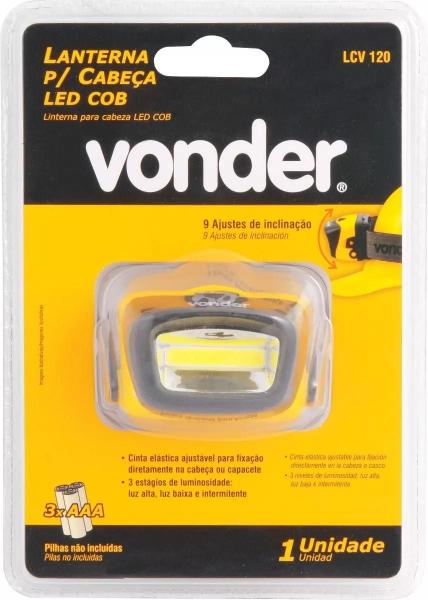 Imagem de Lanterna Led De Cabeça Camping Ciclista Lcv 120 Vonder