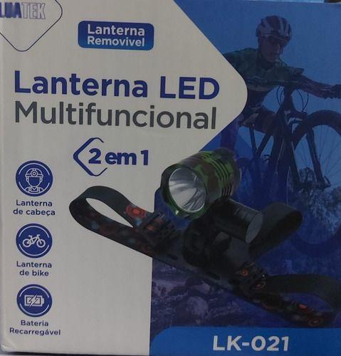 Imagem de Lanterna Led Farol Multiuso Bicicleta 2 Em 1 Recarregavel