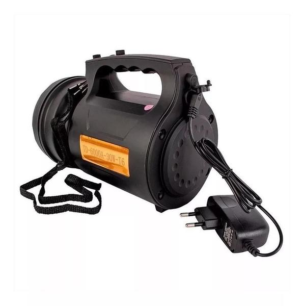 Lanterna Led Holofóte Recarregável 30W T6 Alta Potência - B-max Imagem de Lanterna Led Holofóte Recarregável 30W T6 Alta Potência