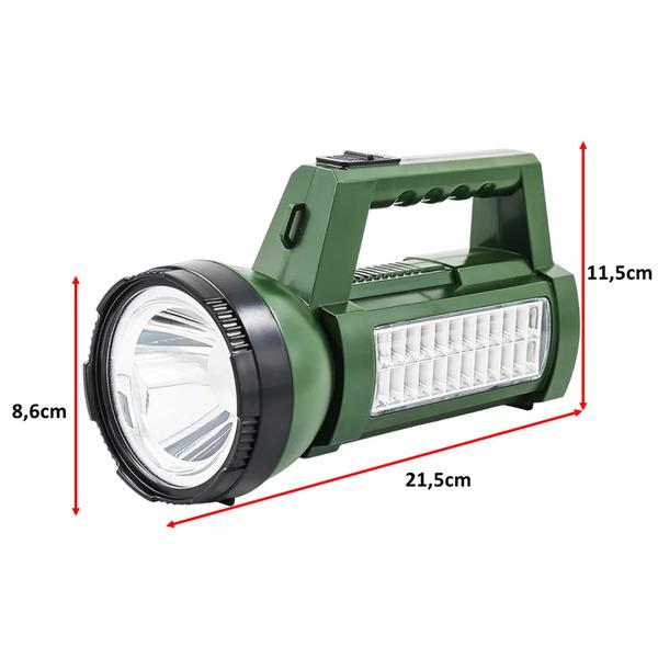 Lanterna LED Holofote Super Potente Recarregável Bivolt 50W + 24SMD DP7325 - Luatek Imagem de Lanterna LED Holofote Super Potente Recarregável Bivolt 50W + 24SMD DP7325