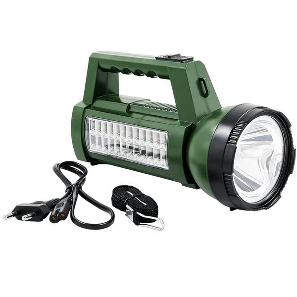 Lanterna LED Holofote Super Potente Recarregável Bivolt 50W + 24SMD DP7325 - Luatek Imagem de Lanterna LED Holofote Super Potente Recarregável Bivolt 50W + 24SMD DP7325