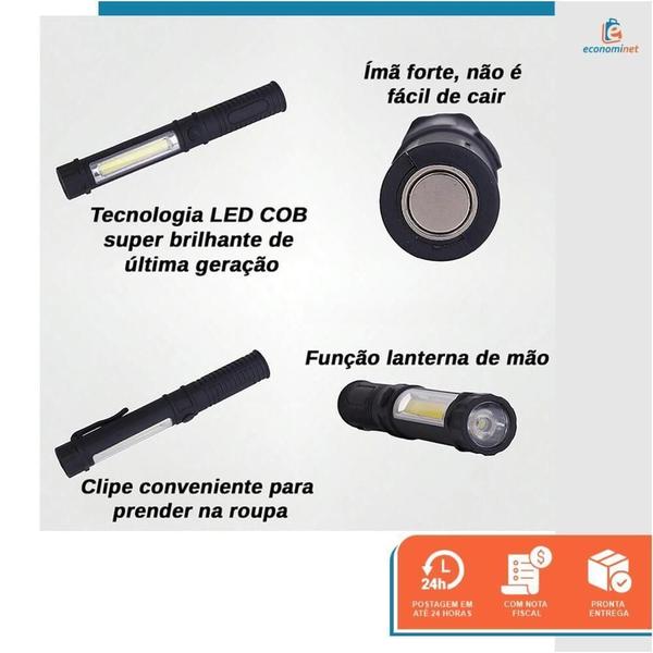 Imagem de Lanterna Led Magnética Portátil Tipo Caneta Luz De Trabalho