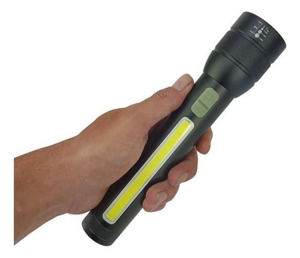 Imagem de Lanterna Led P50 Recarregável Zoom Telescópico + Cob