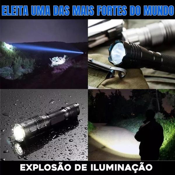 Imagem de Lanterna Led P50 Tática Militar Potente Recarregável Para Pesca, Caminhada, Acampamento