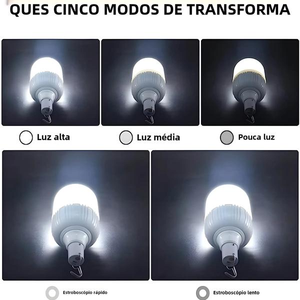 Imagem de Lanterna LED Portátil de Alta Potência - Ideal para Camping e Emergências