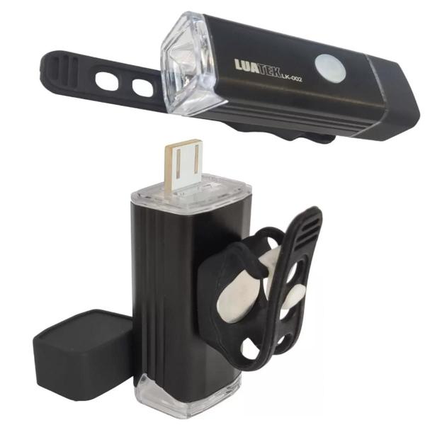 Imagem de Lanterna Led  Potente Bicilcleta Farol Bike Potente 180 Lumens Bateria Recarregável