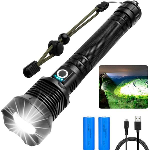 Lanterna Led Recarregavel Potente Tatica Forte Usb T9 Sitio Cor Da Lanterna Preto - GUIRO Imagem de Lanterna Led Recarregavel Potente Tatica Forte Usb T9 Sitio Cor Da Lanterna Preto