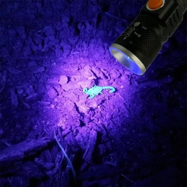 Imagem de Lanterna Led Recarregavel Usb Ultra Violeta