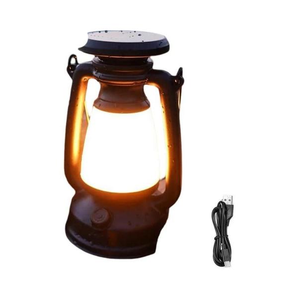 Imagem de Lanterna LED Retro com Cavalo - Luz de Ambiente para Camping e Decoração