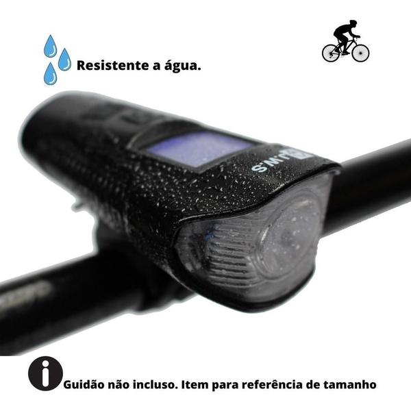 Imagem de Lanterna Led T6 Farol Bike + Velocimetro Com Fio + Buzina