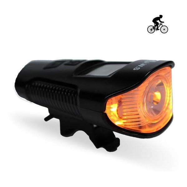 Imagem de Lanterna Led T6 Farol Bike + Velocimetro Com Fio + Buzina