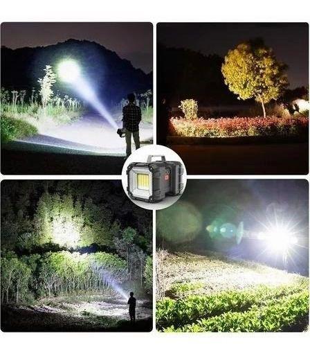 Imagem de Lanterna Led Tática Militar Ultra Potente 40w Holofote Farolete 40w Recarregável USB Camping Pesca