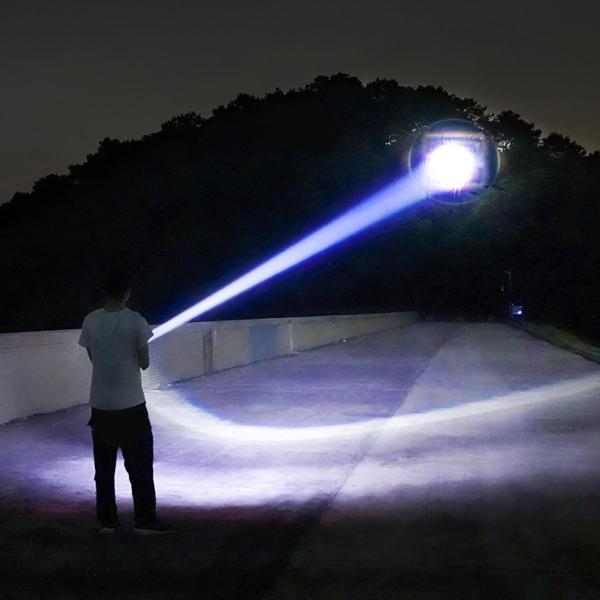 Imagem de Lanterna Led Tática Militar Ultra Potente Recarregável Zoom Telescópico Sitio Fazenda Camping Pesca Noturna Trilha Original