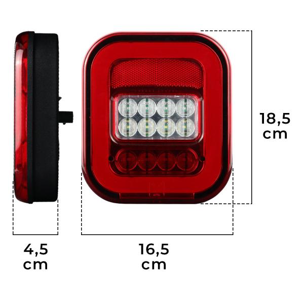 Imagem de Lanterna Led Traseira Caminhão Marmitão Marmita 12v 24v Par