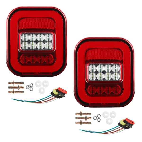 Imagem de Lanterna Led Traseira Caminhão Marmitão Marmita 12v 24v Par